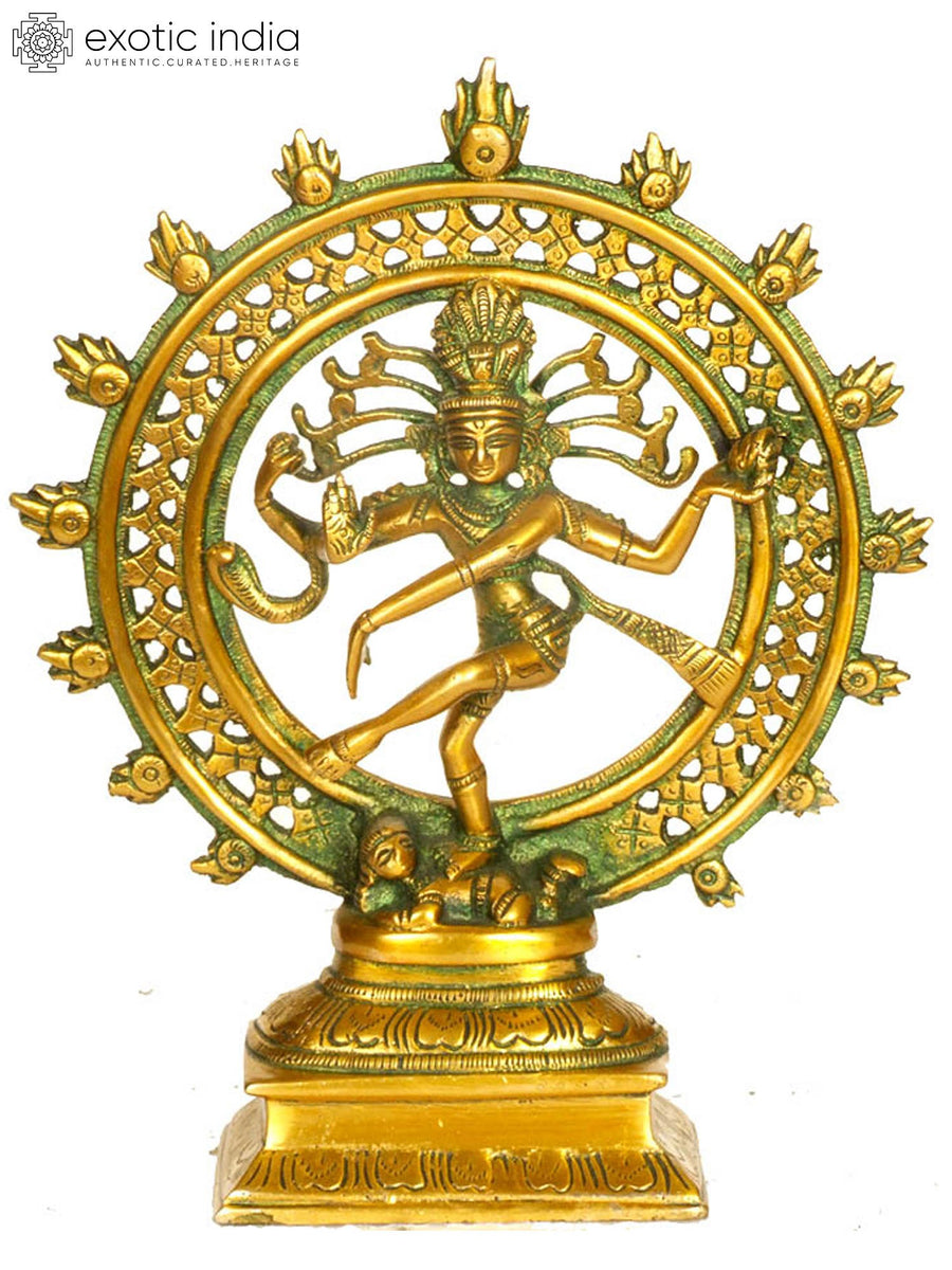 9" Lord Shiva Nataraja Handmade Brass Statue
