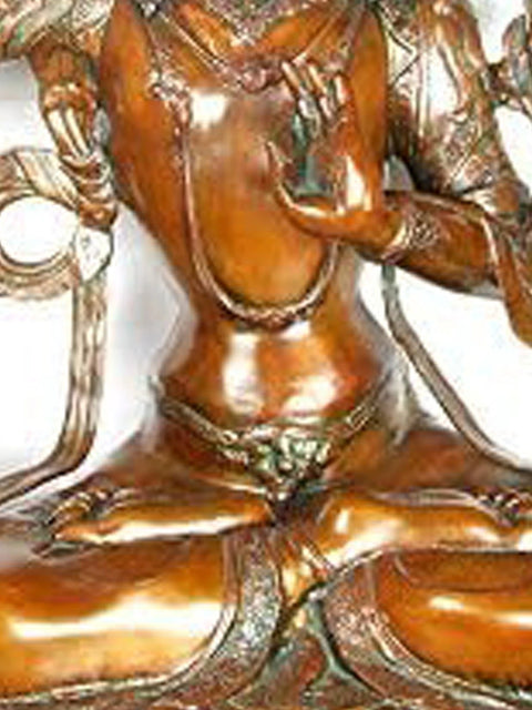 39" Large Size Manjushri Brass Statue - Bodhisattva of Transcendent Wisdom (Tibetan Buddhist Deity)