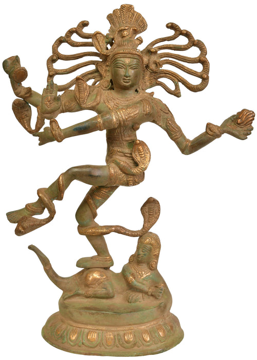 14" Dancing Shiva Handmade Brass Sculpture
