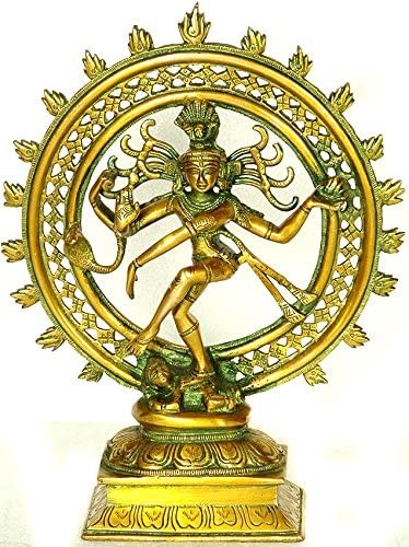 11" Shiva Cosmic Dance Brass Statue Handmade