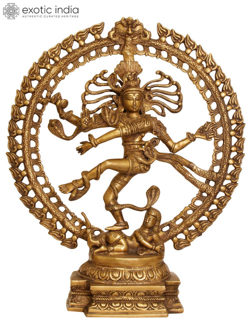 20" Shiva Nataraja Handmade Brass Statue for Home Decor