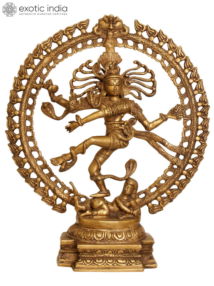 20" Shiva Nataraja Handmade Brass Statue for Home Decor