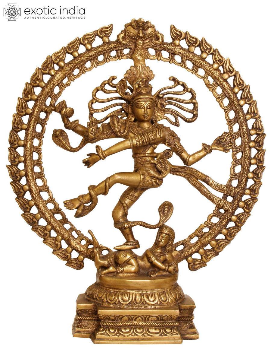 20" Shiva Nataraja Handmade Brass Statue for Home Decor