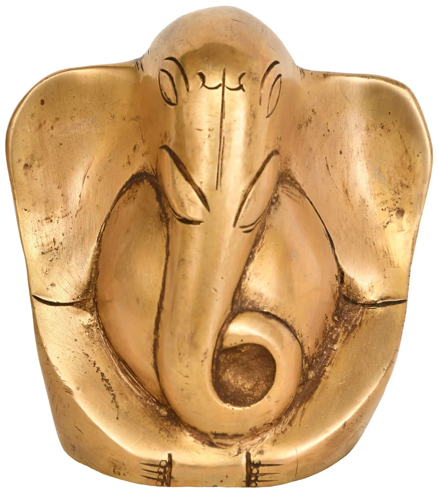 3" Handmade Lord Ganesha Brass Idol for Home Decor