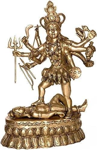 Large Size Goddess Mahakali In Brass | Handmade | Made In India