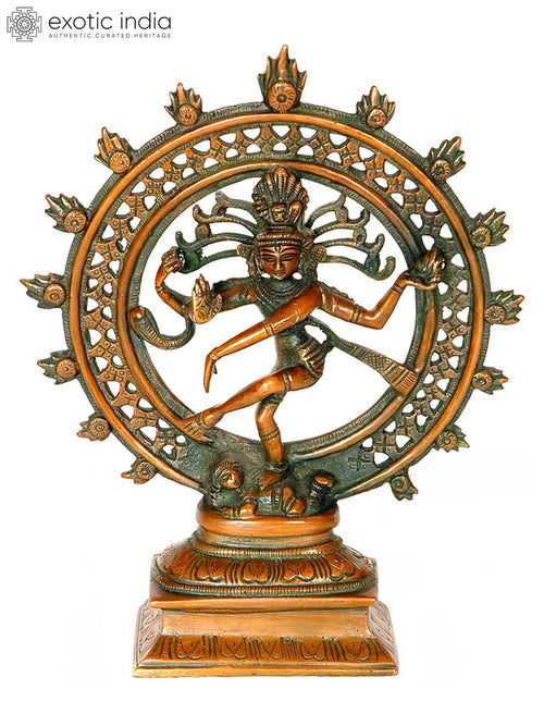 8" Nataraja Handmade Brass Statue for Home Decor