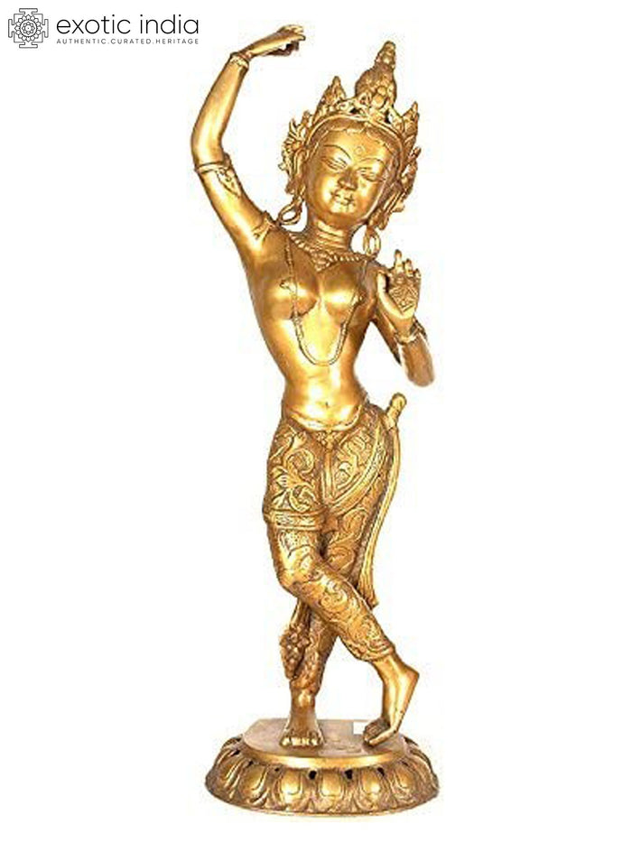 20" Tibetan Buddhist Mayadevi Brass Statue Handmade