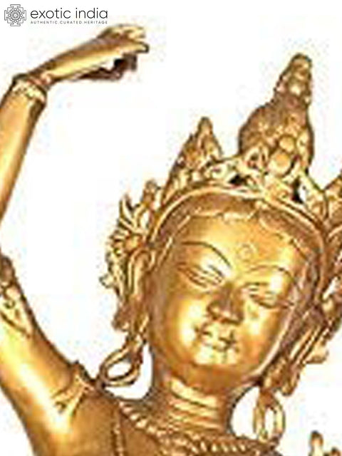 20" Tibetan Buddhist Mayadevi - Mother of Buddha In Brass | Handmade | Made In India