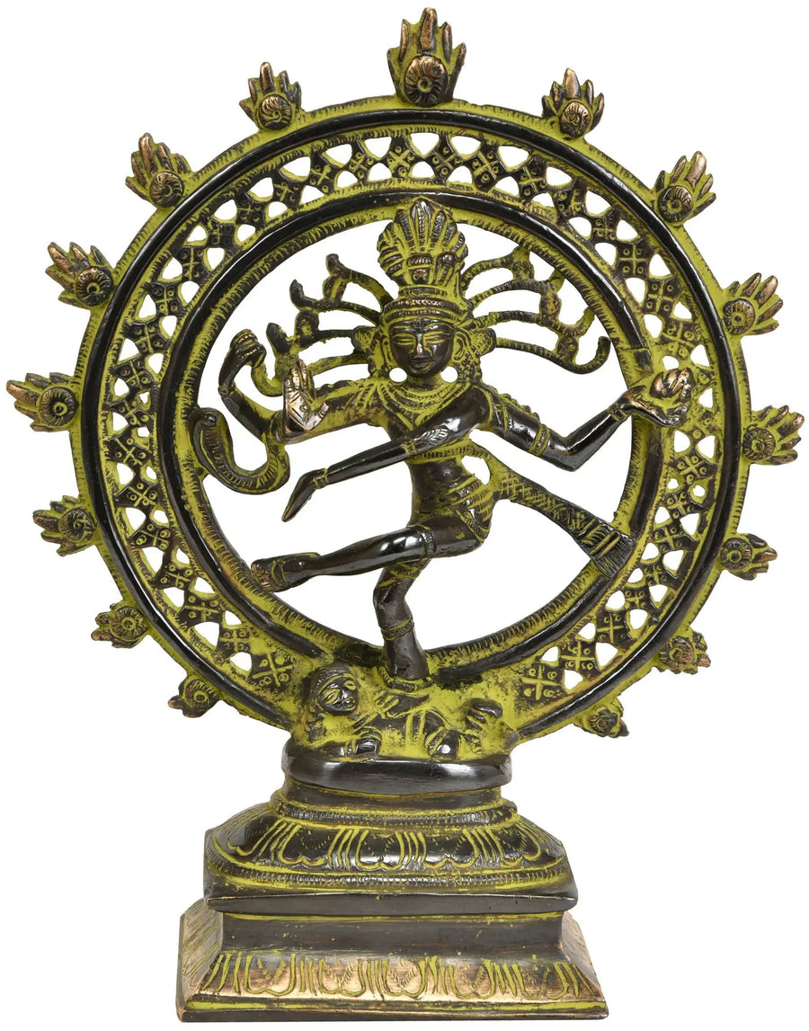 8" Nataraja Handmade Brass Statue for Home Pooja