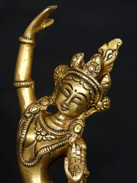 8" Brass Buddhist Mayadevi Statue - The Mother of Buddha | Handmade | Made in India