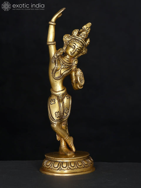 8" Brass Buddhist Mayadevi Statue - The Mother of Buddha | Handmade | Made in India