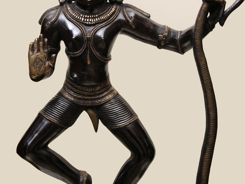 42" Large Size Shri Krishna Vanquishes Kaliya | Handcrafted Brass Statue