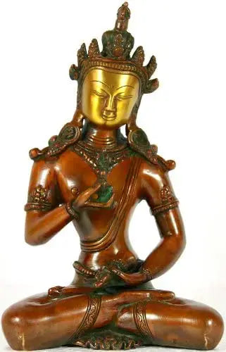 Tibetan Buddhist Deity Adi-Buddha Vajrasattva Brass Statue