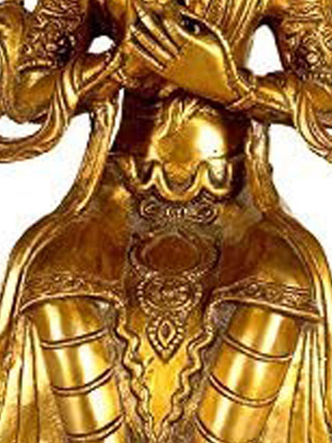 14" (Tibetan Buddhist Deity) Maitreya Buddha - The Future Savior of Civilization | Handmade Brass Statues