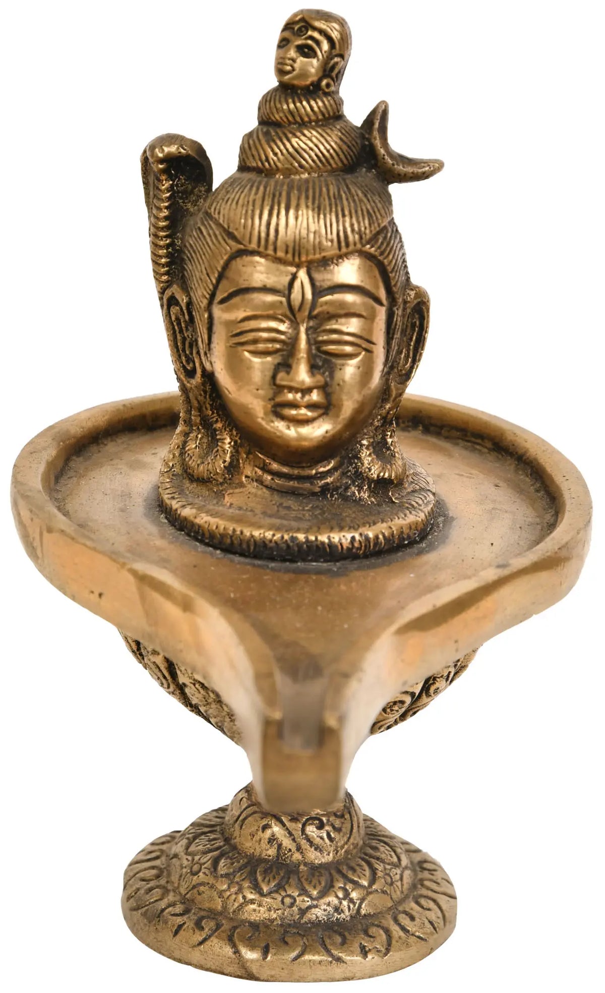 5" Mukha Linga Brass Idol | Handmade | Made in India