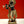 11" Lord Krishna Playing Flute In Brass