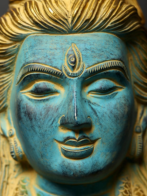 11" Lord Shiva Bust - God of Destruction | Brass  Statue