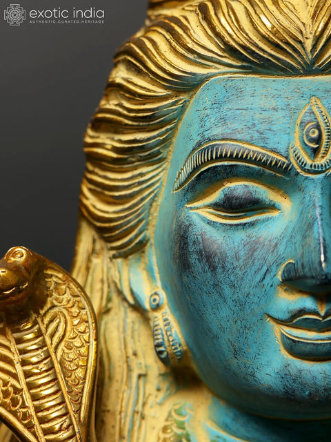 11" Lord Shiva Bust - God of Destruction | Brass  Statue
