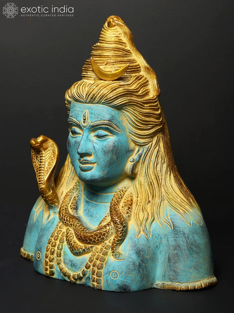 11" Lord Shiva Bust - God of Destruction | Brass  Statue