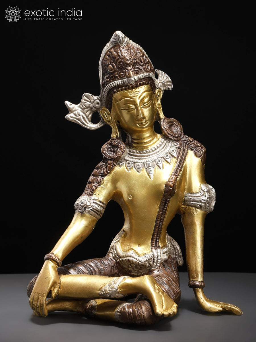 9" Vedic God Indra Brass Statue Handmade Idol