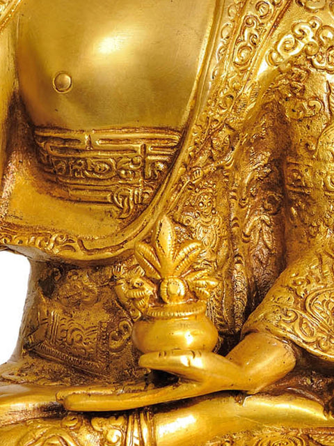 12" Tibetan Buddhist Deity Medicine Buddha Brass Sculpture | Handmade | Made in India