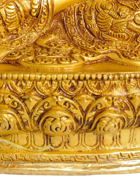 12" Tibetan Buddhist Deity Medicine Buddha Brass Sculpture | Handmade | Made in India