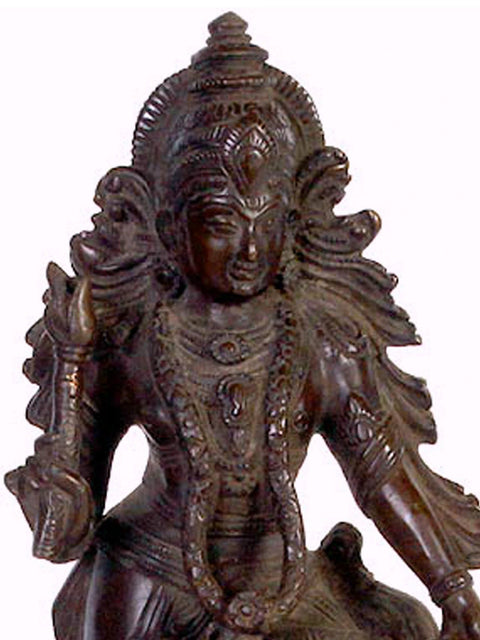 13" Lord Vishnu and Goddess Lakshmi In Brass | Handmade | Made In India