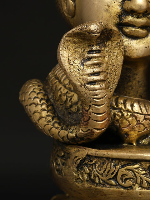 6" Brass Statue of Shiva Parvati - The Divine Union