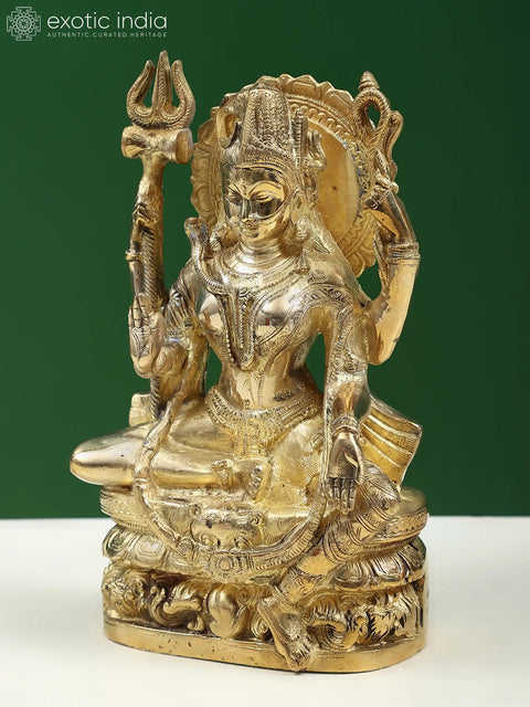 9" All is Nothing But Shiva and Parvati (Ardhanarishvara) In Brass | Handcrafted In India