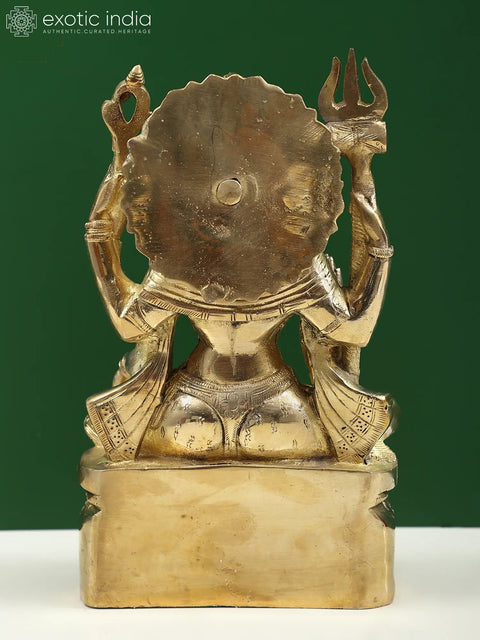 9" All is Nothing But Shiva and Parvati (Ardhanarishvara) In Brass | Handcrafted In India