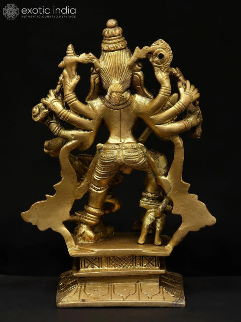 6" Small Mahishasuramardini (Goddess Durga) | Brass Statue | Handmade