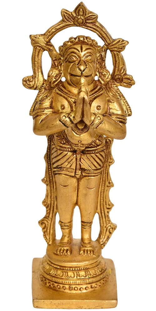 Rama Bhakta Hanuman Brass Statue Handmade Home Decor