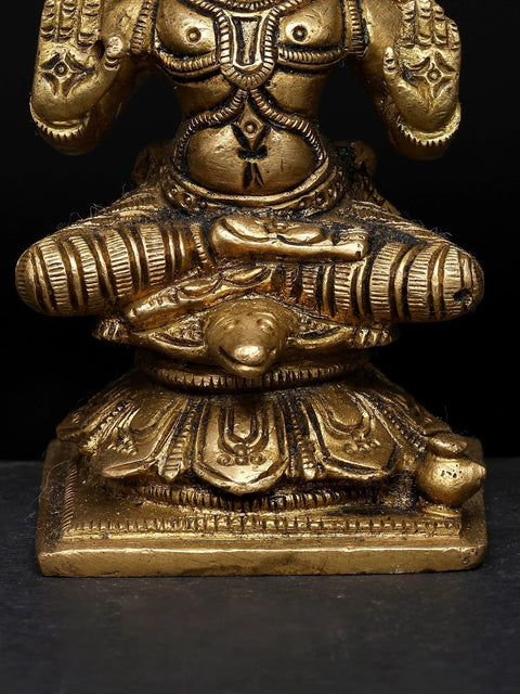3" Small Kurma Avatar of Lord Vishnu | Brass Statue