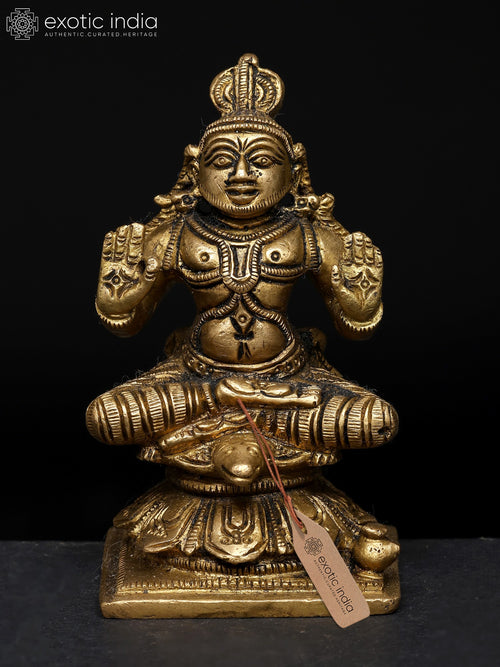 3" Small Kurma Avatar Brass Statue Handmade