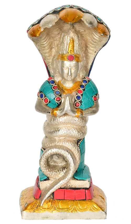 7" Patanjali Brass Statue Handmade