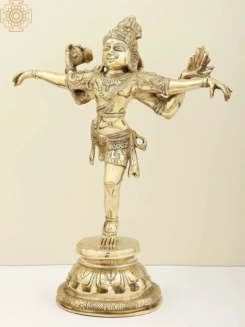 13" Shiva - The King of Dancers In Brass | Handmade | Made In India