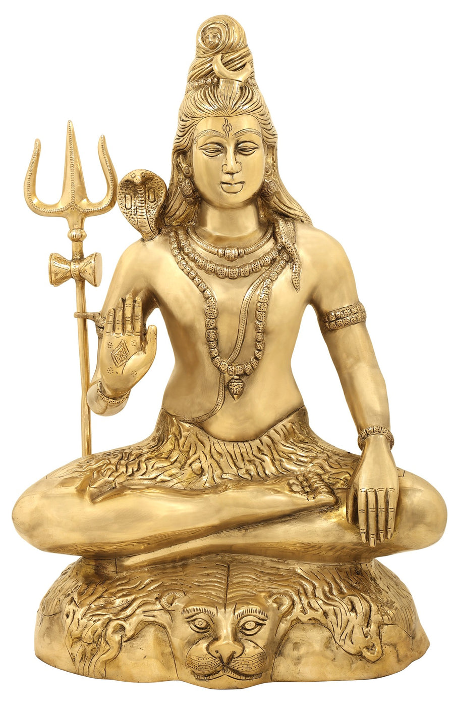 22" Bhava Shiva Handmade Brass Sculpture for Home Pooja