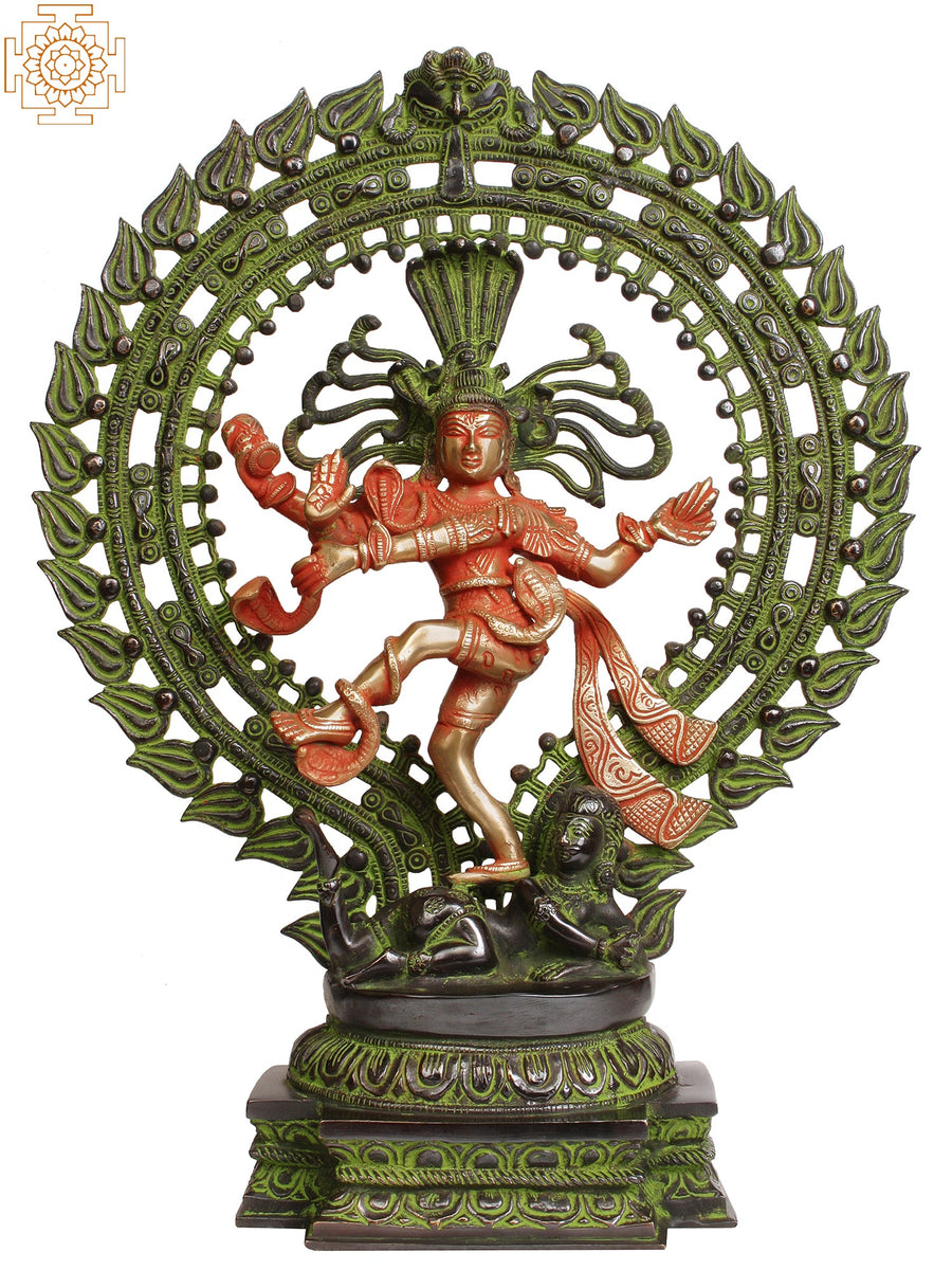 19" Nataraja Brass Statue - The Cosmic Dancer for Home Decor