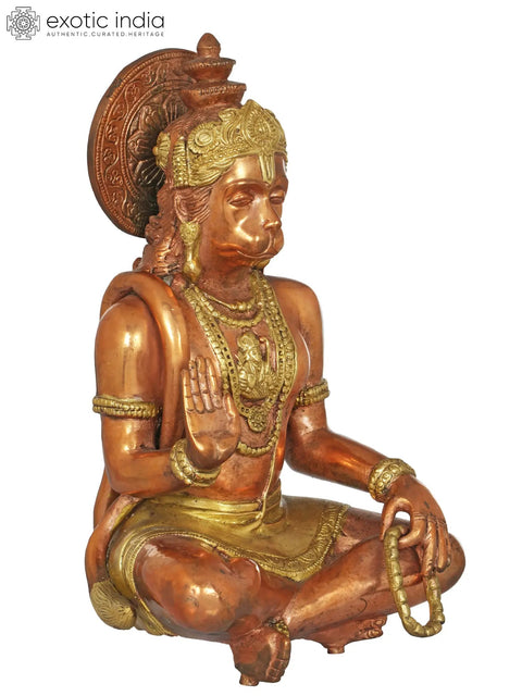 11" Blessing Hanuman Brass Statue | Hindu God Figurine