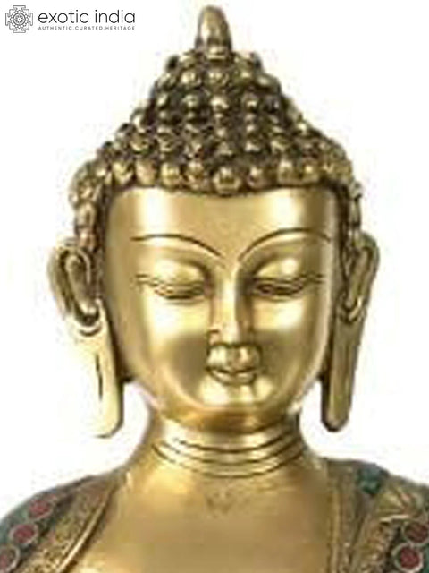 12" Tibetan Buddhist Deity Medicine Buddha Brass Statue | Handmade | Made in India
