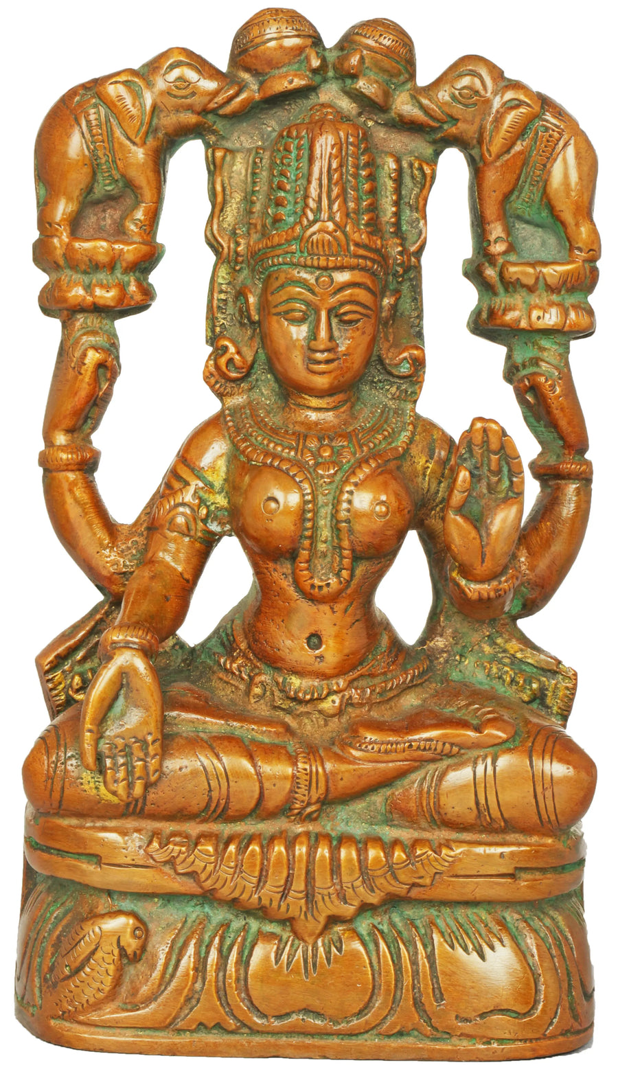 6" Gajalakshmi Handmade Brass Statue for Home Pooja