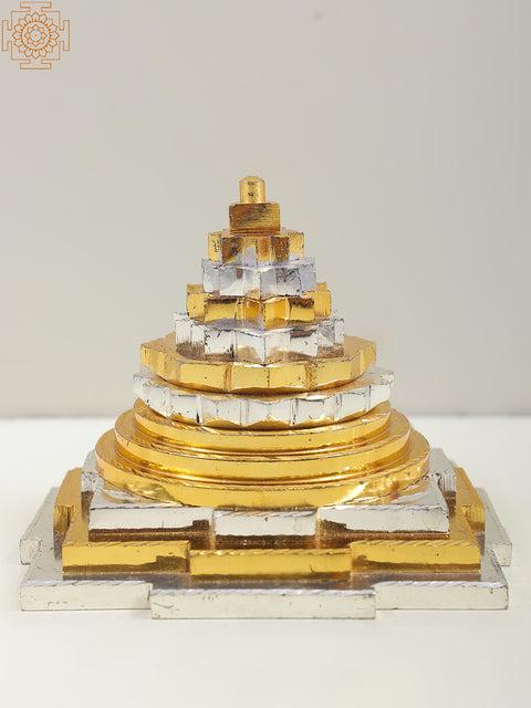 Sacred Multi-pyramid Brass Maha Meru Shri Yantra