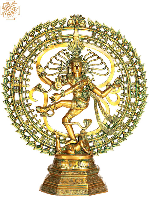 30" Nataraja Brass Statue Handmade Home Decor Idol