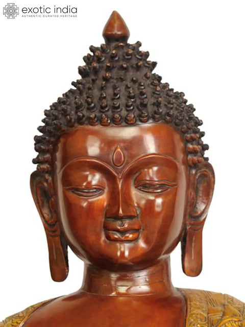 Large Buddha Brass Sculpture | Buddhist Statue