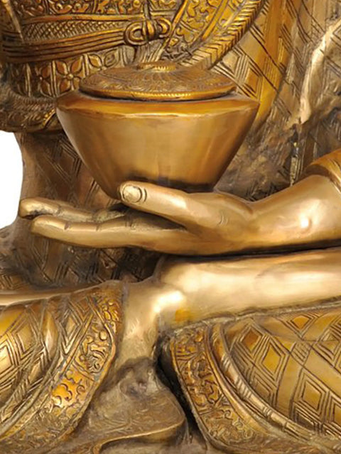 Large Buddha Brass Sculpture | Buddhist Statue