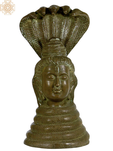 17" Shiva as Nagaraja Brass Statue – Handmade, Authentic Indian Craftsmanship