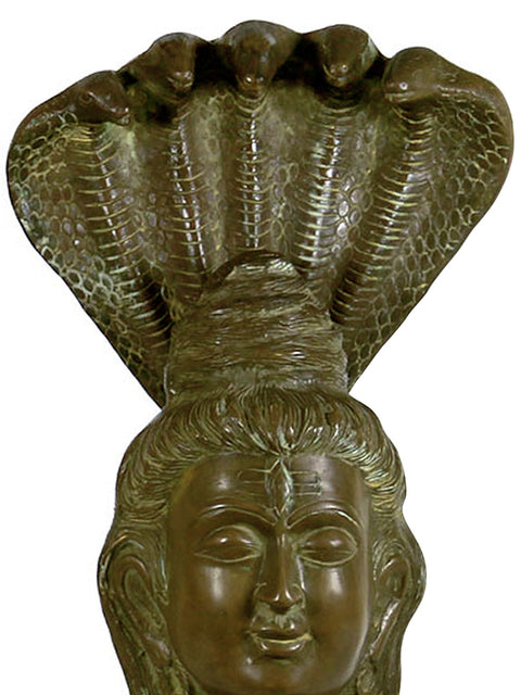 17" Shiva as Nagaraja Brass Statue – Handmade, Authentic Indian Craftsmanship