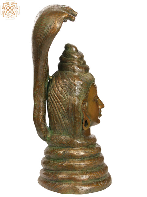17" Shiva as Nagaraja Brass Statue – Handmade, Authentic Indian Craftsmanship