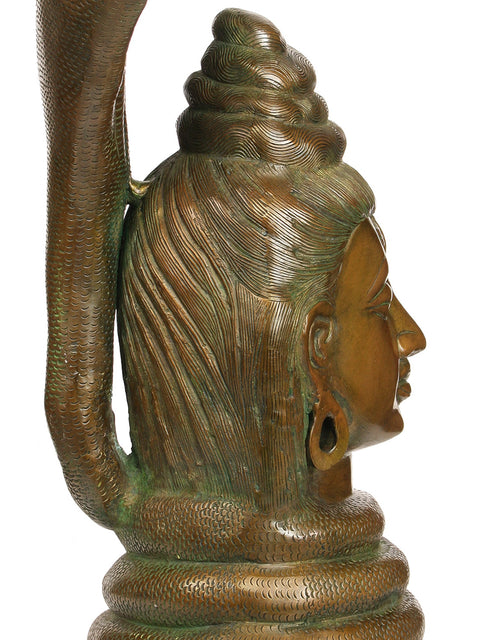 17" Shiva as Nagaraja Brass Statue – Handmade, Authentic Indian Craftsmanship