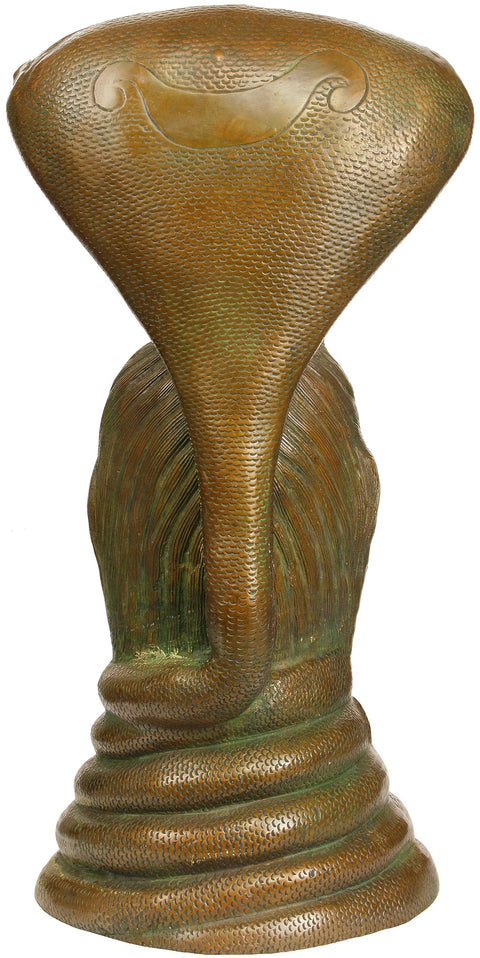 17" Shiva as Nagaraja Brass Statue – Handmade, Authentic Indian Craftsmanship